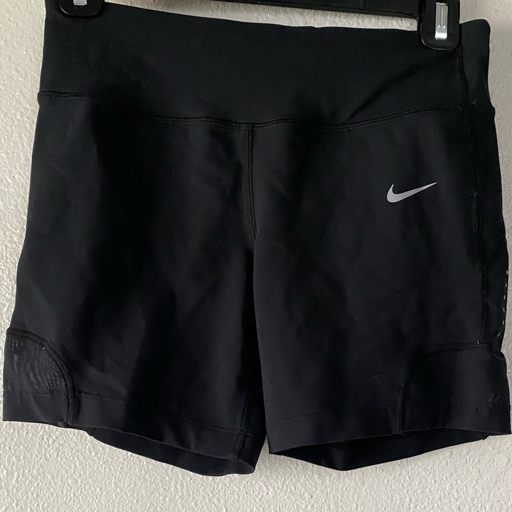 Black tight fit athletic shorts
